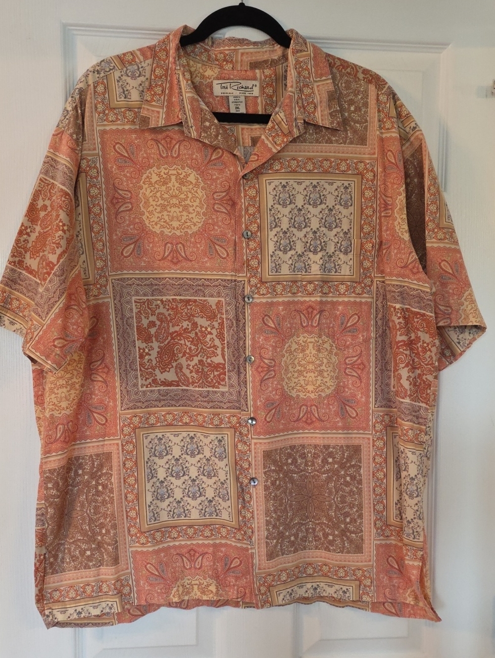 Tori Richard Honolulu Paisley Button-Up 100% Cotton Lawn Casual Shirt 2XL